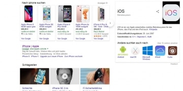 Google Shopping Anzeige (ehemals Froogle)